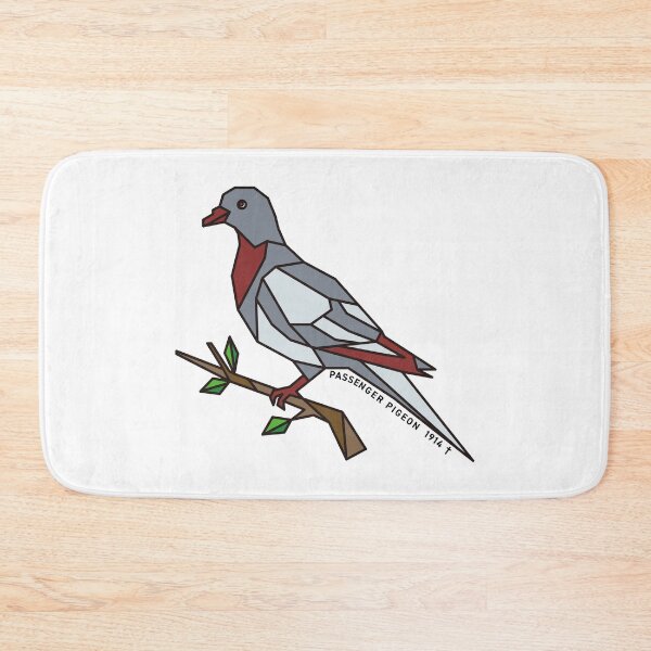 Item preview, Geometric Passenger Pigeon - Brick Red Accent designed and sold by AnimalsKnowAll.