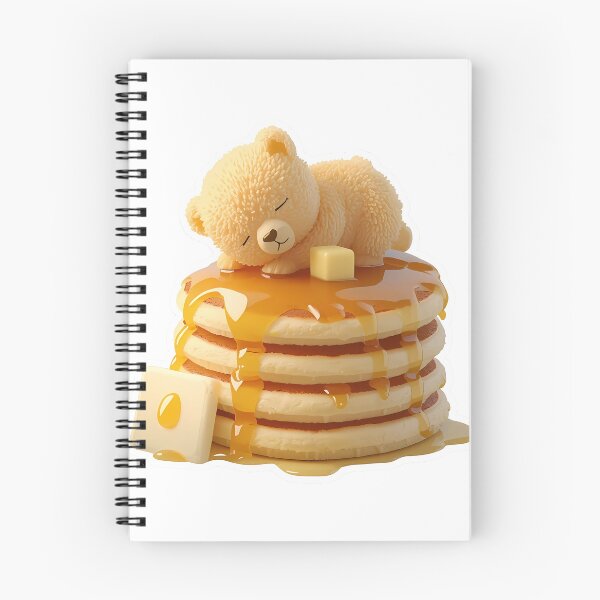 Item preview, Cute 3D Sleeping Baby Bear on Fluffy Pancakes Dessert Sticker designed and sold by VisualVerseLab.