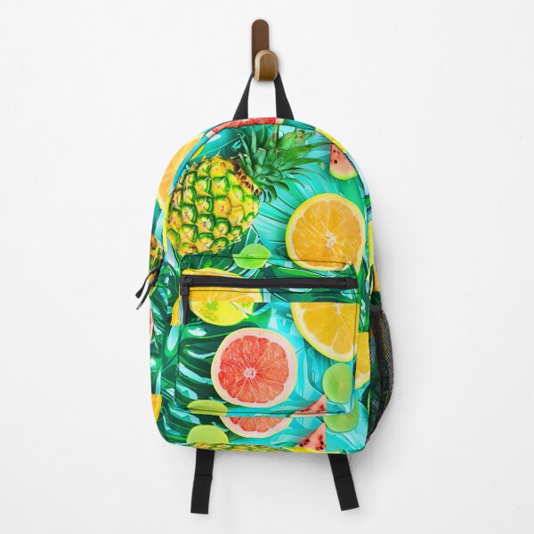 Item preview, Tropical Fruit Medley With Palm Leaves Colorful Art designed and sold by DEC02.