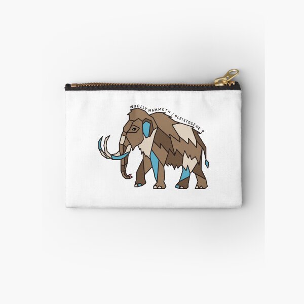 Item preview, Geometric Woolly Mammoth - Sky Blue Accent designed and sold by AnimalsKnowAll.