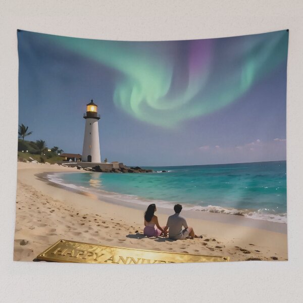 Item preview, Happy Anniversary – Tropical Beach Romance designed and sold by Nomad-Maynard.