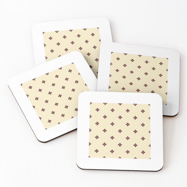 Item preview, Cottagecore Farmhouse Ditsy Diamond Floral in Cream + Maroon designed and sold by YesterdayColl.