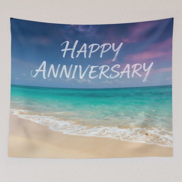 Item preview, Happy Anniversary – Tropical Beach Romance designed and sold by Nomad-Maynard.