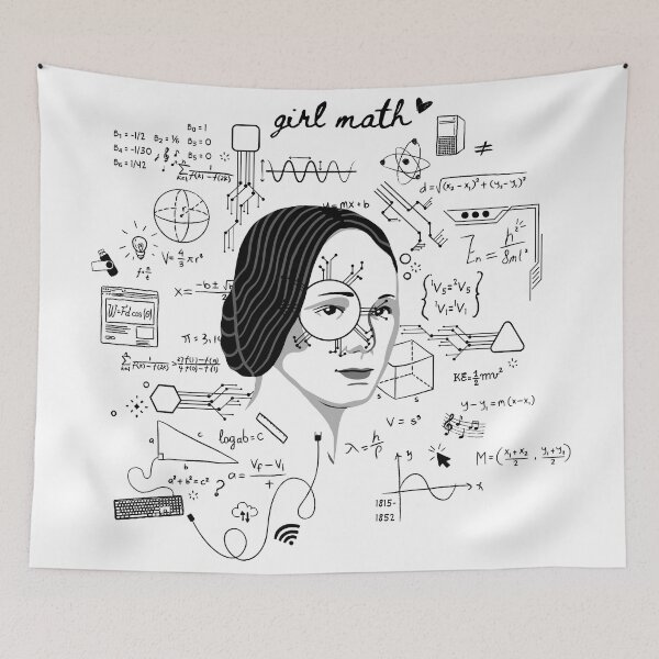 Item preview, Girl Math - Ada Lovelace Math Print designed and sold by Library-Of-Em.