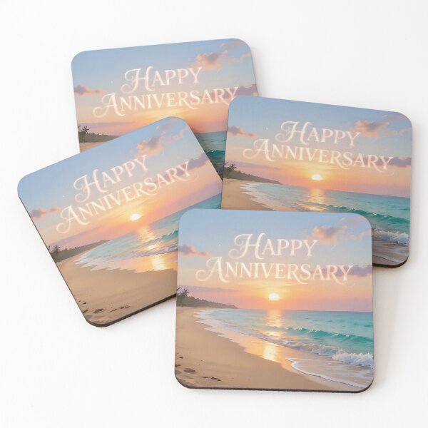 Item preview, Happy Anniversary – Tropical Beach Romance designed and sold by Nomad-Maynard.