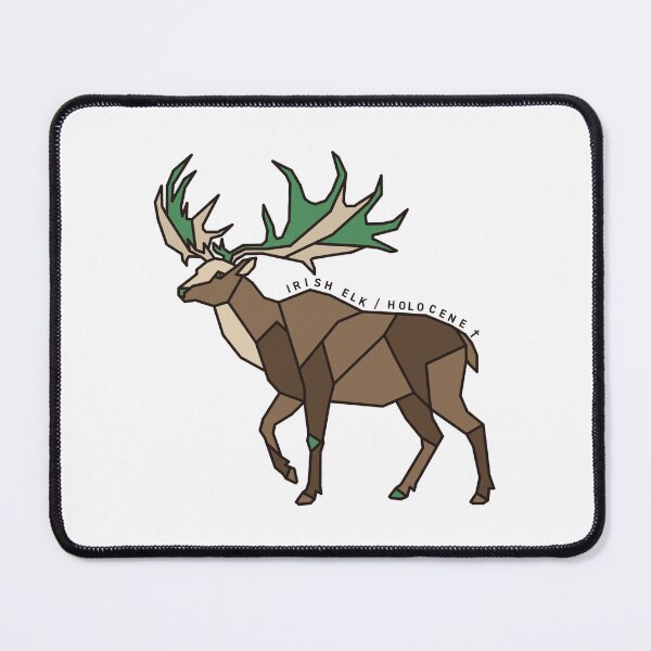 Item preview, Geometric Irish Elk - Moss Green Accent designed and sold by AnimalsKnowAll.