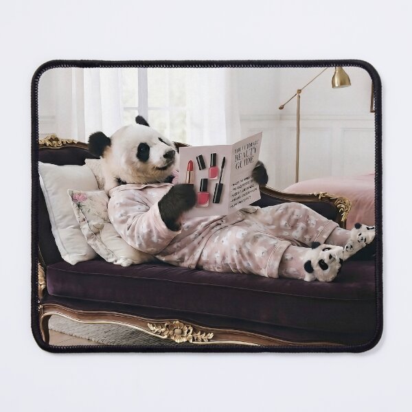 Item preview, Cozy Panda Reading in Bed designed and sold by AfresStudio.