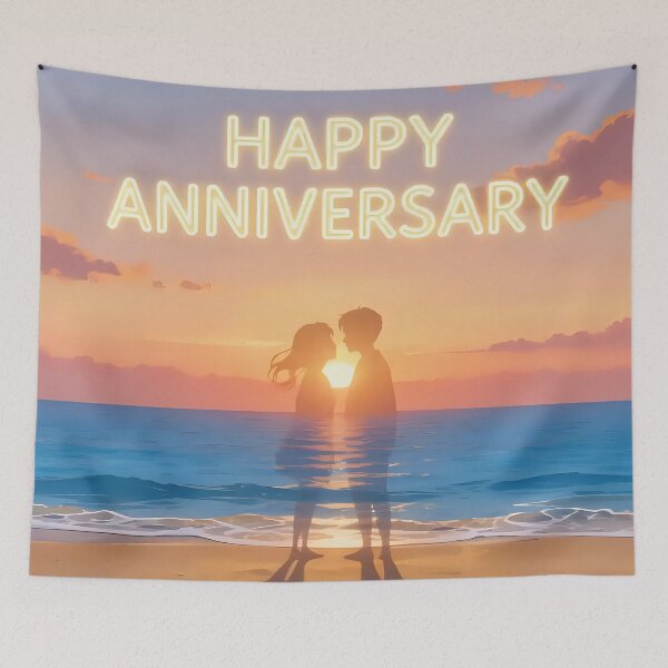 Item preview, Happy Anniversary – Tropical Beach Romance designed and sold by Nomad-Maynard.