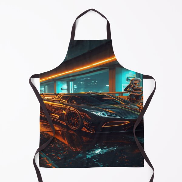 Item preview, Cyberpunk Nordic Hypercar Carbon Gold Art designed and sold by JMAVILA ART.
