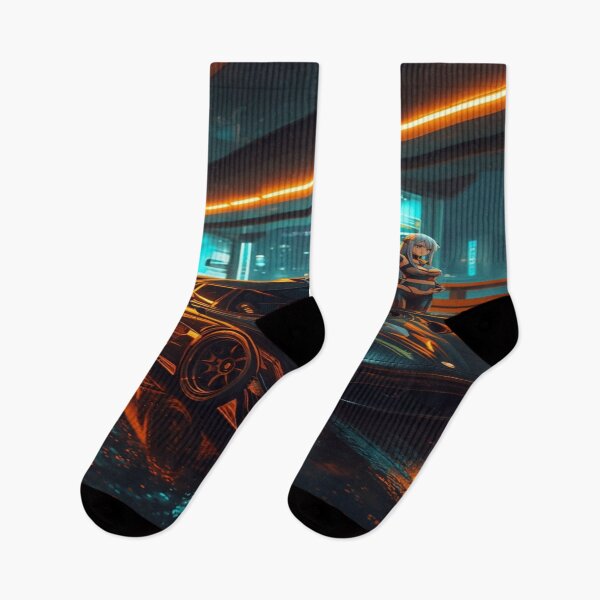 Item preview, Cyberpunk Nordic Hypercar Carbon Gold Art designed and sold by JMAVILA ART.