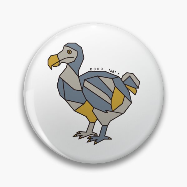 Item preview, Geometric Dodo Bird - Mustard & Grey Accent designed and sold by AnimalsKnowAll.