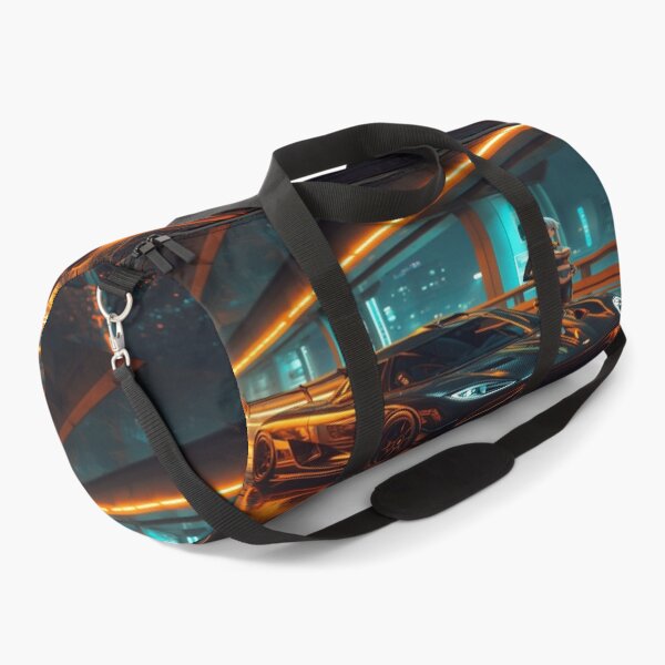 Item preview, Cyberpunk Nordic Hypercar Carbon Gold Art designed and sold by JMAVILA ART.