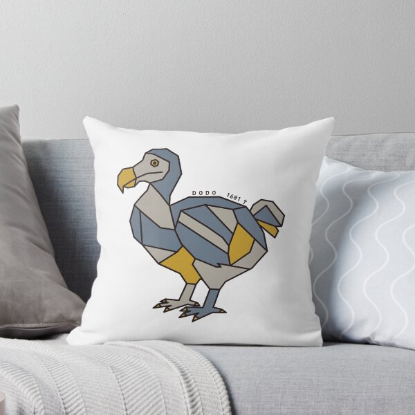 Item preview, Geometric Dodo Bird - Mustard & Grey Accent designed and sold by AnimalsKnowAll.