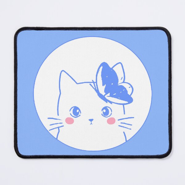 Item preview, Blue Cute Cat Minimalistic designed and sold by FarieArt.