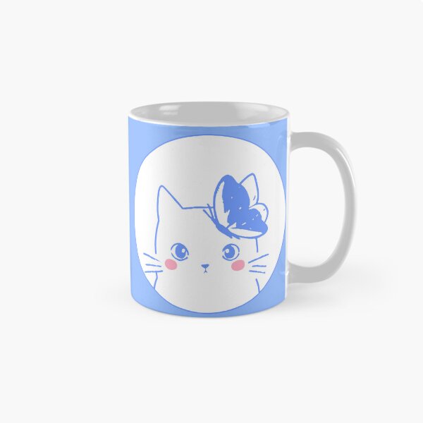 Item preview, Blue Cute Cat Minimalistic  designed and sold by FarieArt.