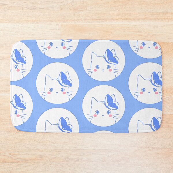 Item preview, Blue Cute Cat Minimalistic  designed and sold by FarieArt.