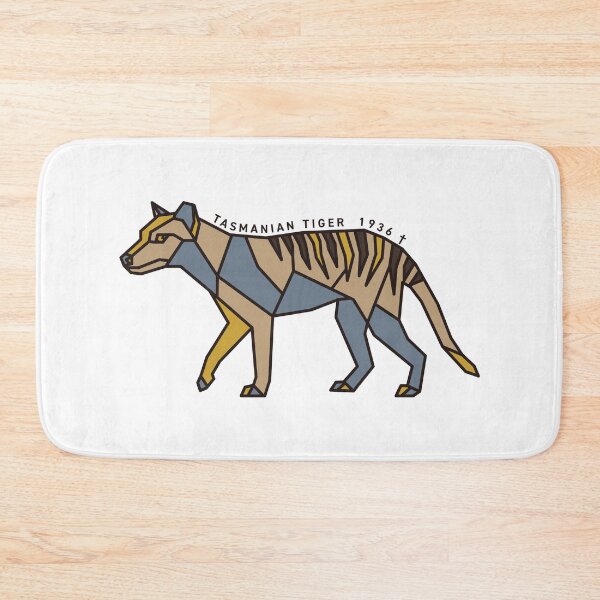 Item preview, Geometric Tasmanian Tiger - Mustard & Grey Accents designed and sold by AnimalsKnowAll.