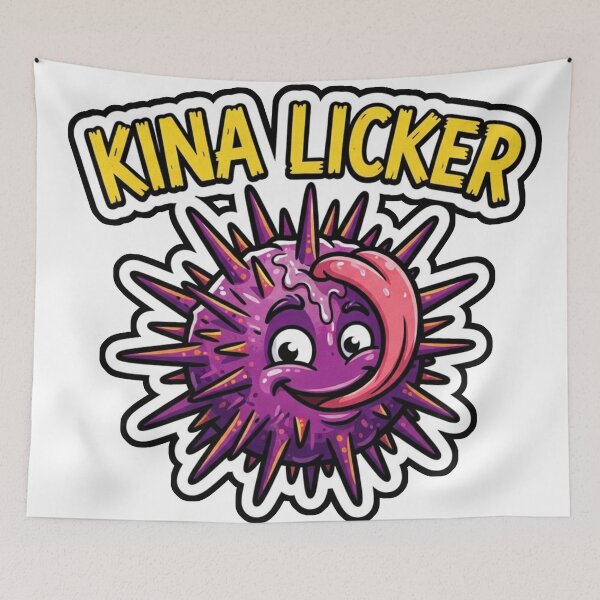 Item preview, Kina Licker - Quirky Animated Sea Urchin designed and sold by kiwiartyfarty.