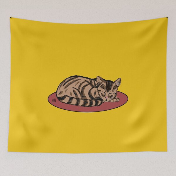 Item preview, Sleeping Tabby Cat designed and sold by blacksnowcomics.