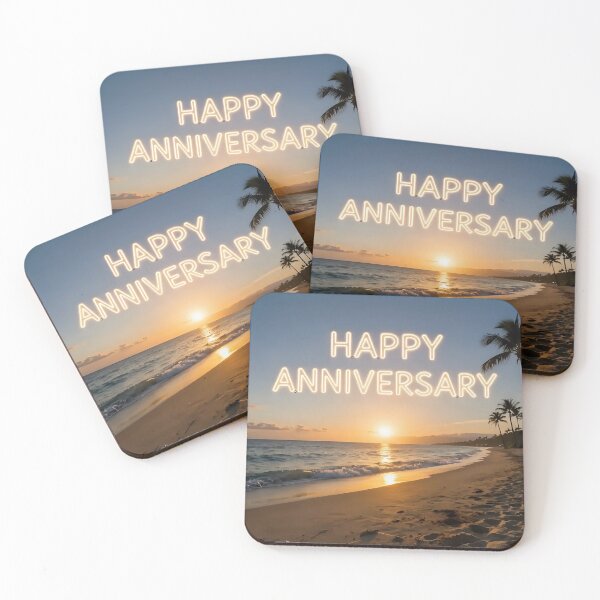Item preview, Happy Anniversary – Tropical Beach Romance designed and sold by Nomad-Maynard.