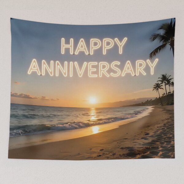 Item preview, Happy Anniversary – Tropical Beach Romance designed and sold by Nomad-Maynard.