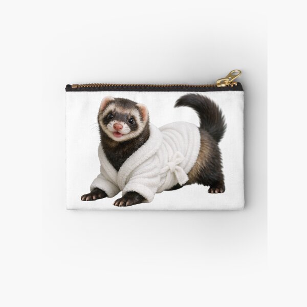 Item preview, Cozy Sable Ferret in a White Bathrobe designed and sold by Sillytoe.