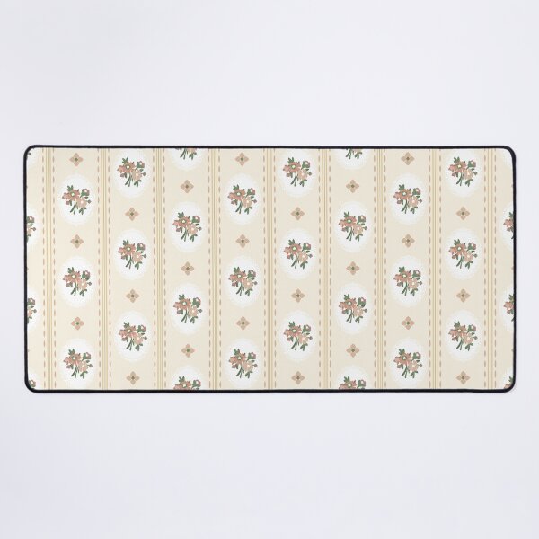 Item preview, Farmhouse Floral Ticking Stripe in Beige designed and sold by YesterdayColl.