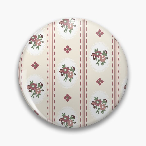 Item preview, Farmhouse Floral Ticking Stripe in Dusty Rose designed and sold by YesterdayColl.