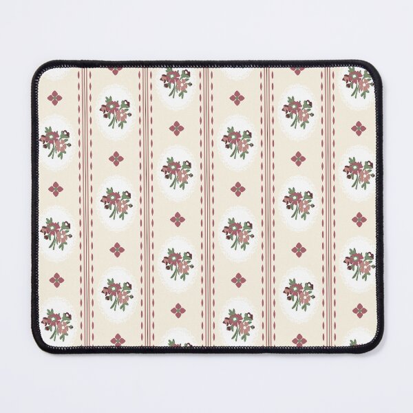 Item preview, Farmhouse Floral Ticking Stripe in Dusty Rose designed and sold by YesterdayColl.
