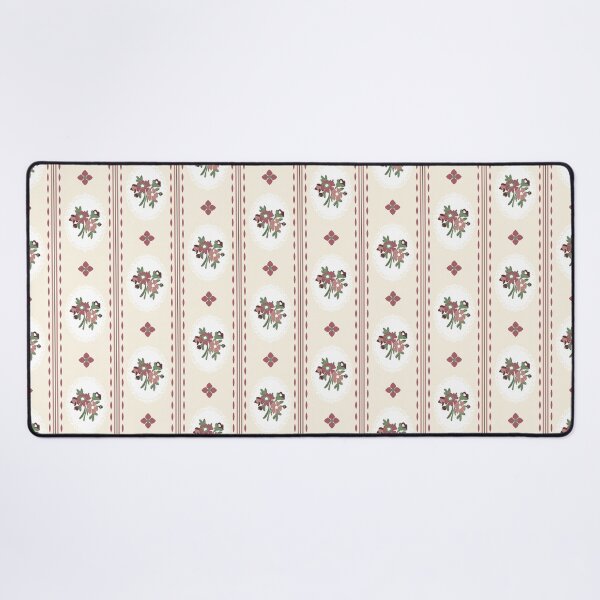 Item preview, Farmhouse Floral Ticking Stripe in Dusty Rose designed and sold by YesterdayColl.