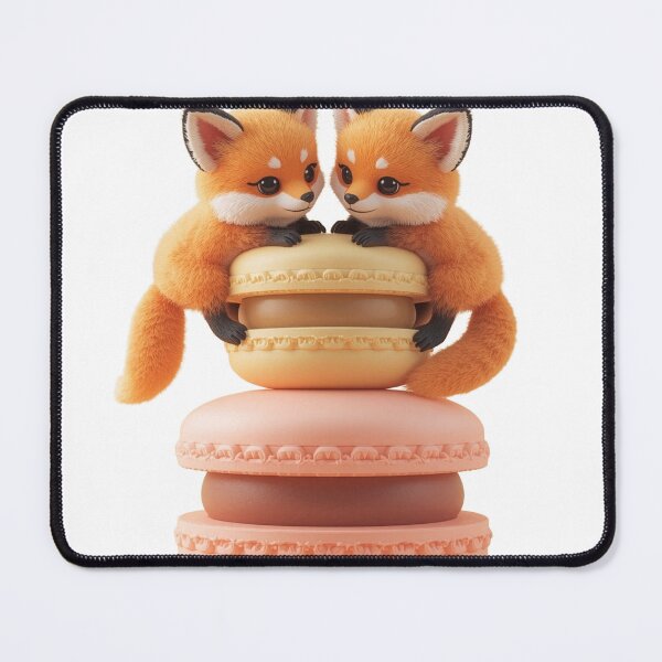 Item preview, Cute 3D Baby Fox Siblings Climbing Pastel Macarons Sticker designed and sold by VisualVerseLab.