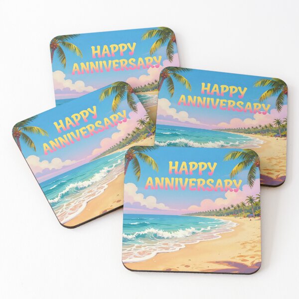 Item preview, Happy Anniversary – Tropical Beach Romance designed and sold by Nomad-Maynard.
