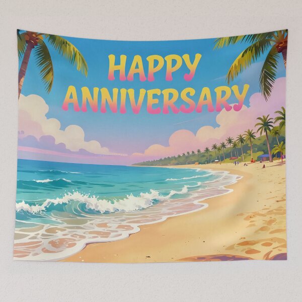 Item preview, Happy Anniversary – Tropical Beach Romance designed and sold by Nomad-Maynard.