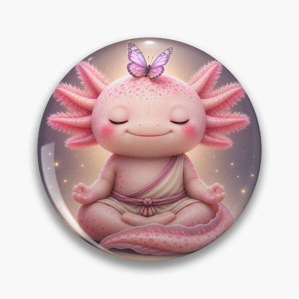 Item preview, Axolotl in Meditation – Zen and Butterfly designed and sold by Axokris.