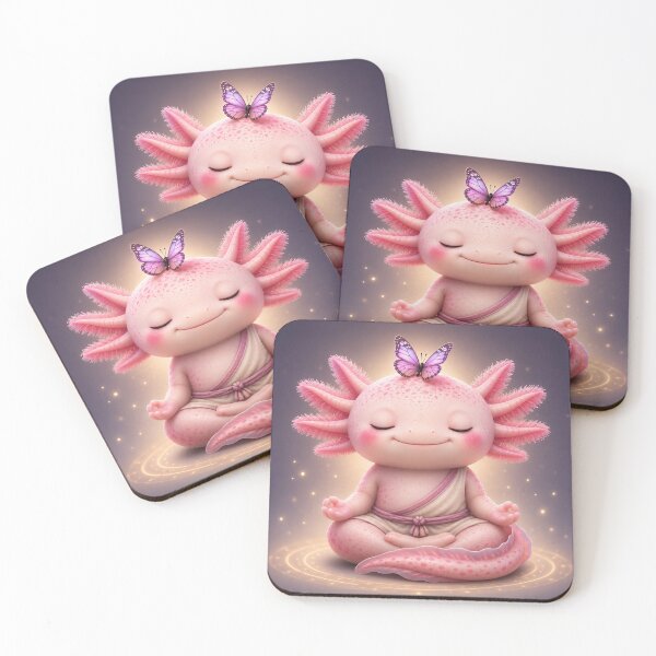 Item preview, Axolotl in Meditation – Zen and Butterfly designed and sold by Axokris.
