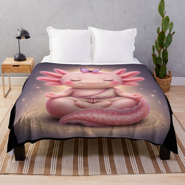 Item preview, Axolotl in Meditation – Zen and Butterfly designed and sold by Axokris.