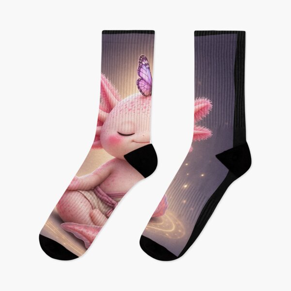 Item preview, Axolotl in Meditation – Zen and Butterfly designed and sold by Axokris.