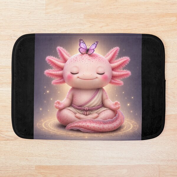 Artikelvorschau, Axolotl in Meditation – Zen und Schmetterling entworfen und verkauft von Axokris.