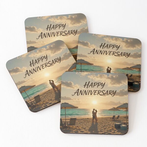 Item preview, Happy Anniversary – Tropical Beach Romance designed and sold by Nomad-Maynard.