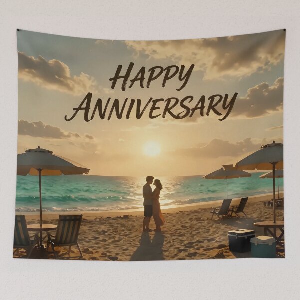 Item preview, Happy Anniversary – Tropical Beach Romance designed and sold by Nomad-Maynard.