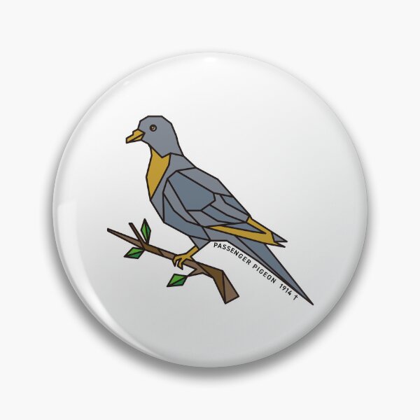 Item preview, Geometric Passenger Pigeon - Mustard & Grey Accents designed and sold by AnimalsKnowAll.