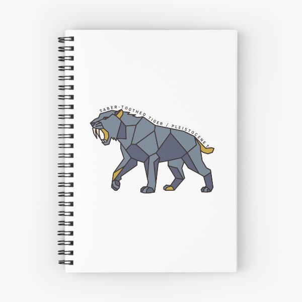 Item preview, Geometric Saber-Toothed Tiger - Mustard & Grey Accents designed and sold by AnimalsKnowAll.