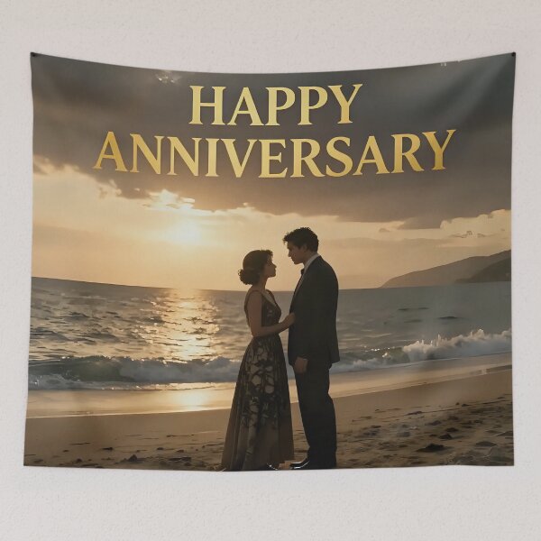 Item preview, Happy Anniversary – Tropical Beach Romance designed and sold by Nomad-Maynard.