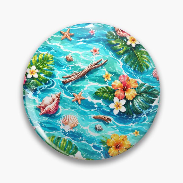 Item preview, Summer Fantasy Flowers, Palm Leaves, Shells, Ocean Pattern designed and sold by DEC02.