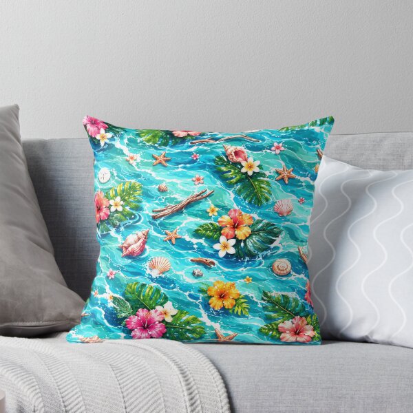 Item preview, Summer Fantasy Flowers, Palm Leaves, Shells, Ocean Pattern designed and sold by DEC02.