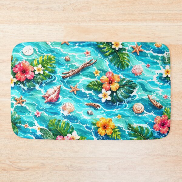 Item preview, Summer Fantasy Flowers, Palm Leaves, Shells, Ocean Pattern designed and sold by DEC02.