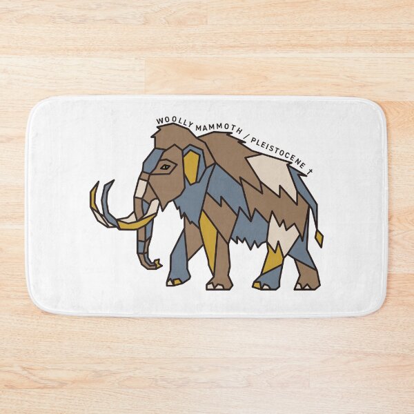 Item preview, Geometric Woolly Mammoth - Mustard & Grey Accents designed and sold by AnimalsKnowAll.