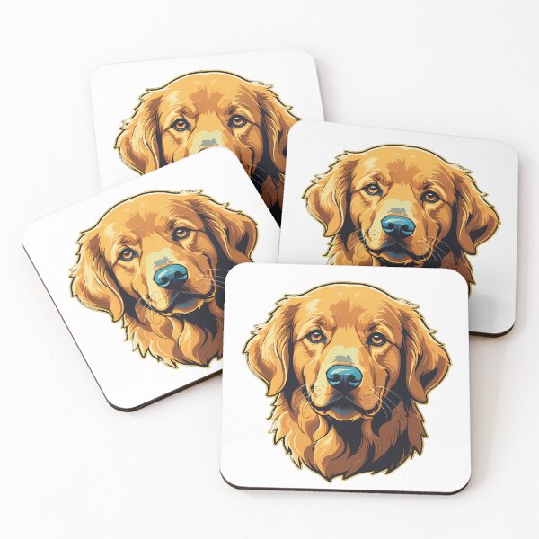 Item preview, Golden Retriever Face Portrait Neon Glow Dark Style – Golden retriever mom gift designed and sold by michallechowicz.