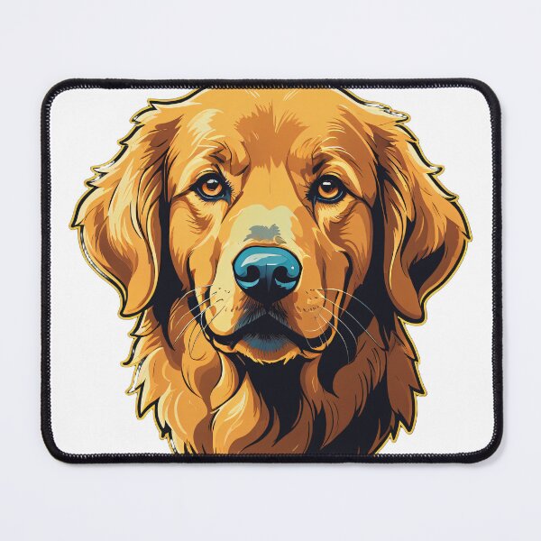 Item preview, Golden Retriever Face Portrait Neon Glow Dark Style – Golden retriever mom gift designed and sold by michallechowicz.