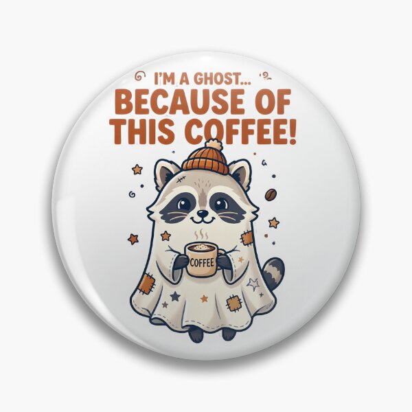 Item preview, I'm a ghost...Because of this coffee! - Raccoon with Halloween coffee designed and sold by ParadoxParadox.